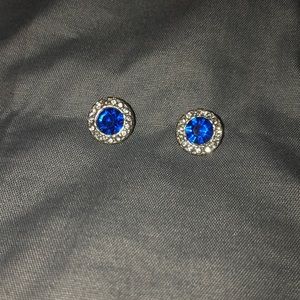 blue stud earrings